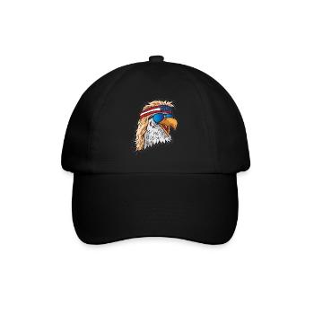 American bald eagle Patriot USA - Baseball Cap - black/black - Front