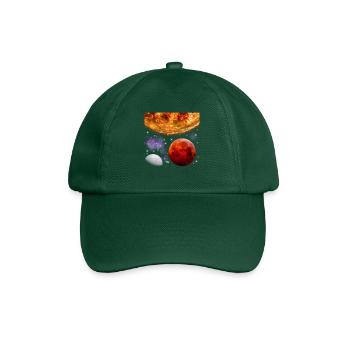 Weltraum - Baseballkappe - Flaschengrün - Vorne