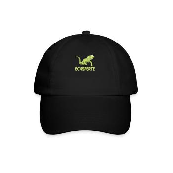 Echsperte Echse Experte Gecko Reptil - Baseballkappe - Schwarz/Schwarz - Vorne