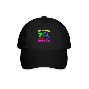 Mein 70er Jahre Kostüm - Baseballkappe - Schwarz/Schwarz - Vorne