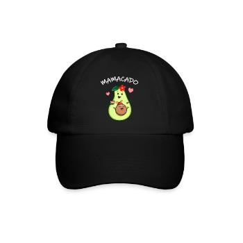 Mama Avocado Süße Mutter Kind Beziehung - Baseballkappe - Schwarz/Schwarz - Vorne