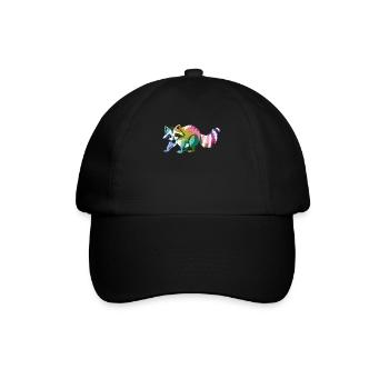 Raccoon cute animal - Baseball Cap - black/black - Front