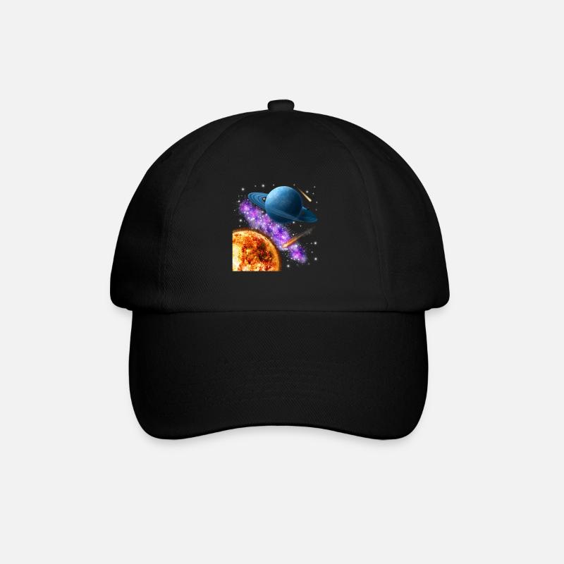 Weltraum - Baseballkappe - Schwarz/Schwarz