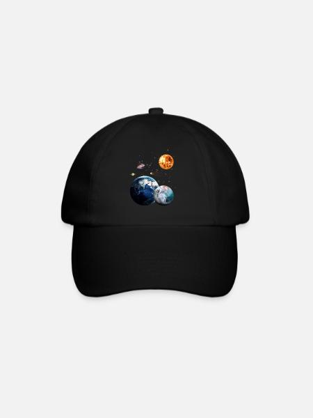 Weltraum - Baseballkappe - Schwarz/Schwarz