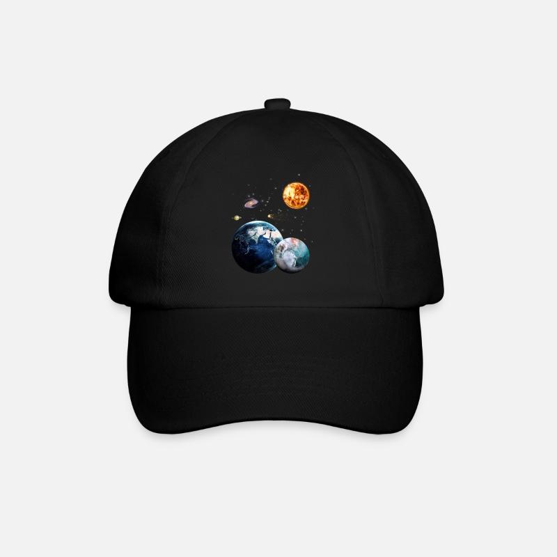 Weltraum - Baseballkappe - Schwarz/Schwarz