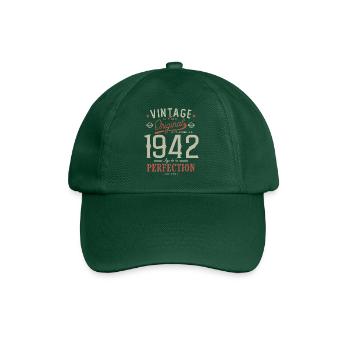 age of perfection 1942, birthday 80 years - Baseball Cap - bottle green - Front