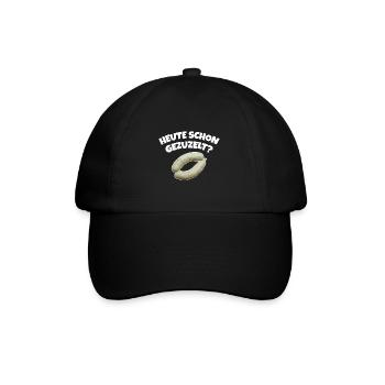 HEUTE SCHON GEZUZELT? FÜR WEISSWURST LIEBHABER - Baseballkappe - Schwarz/Schwarz - Vorne