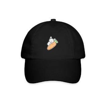Carrot Rabbit - Baseball Cap - black/black - Front