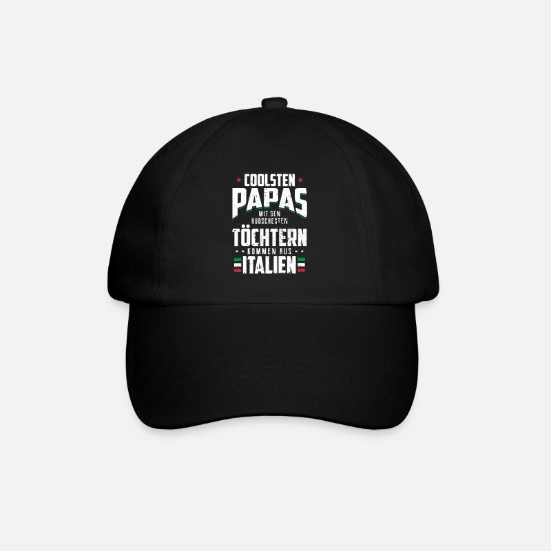 Italien - Baseballkappe - Schwarz/Schwarz