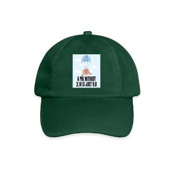 A Pig without 3.14 - Pi gift idea - Baseball Cap - bottle green - Front