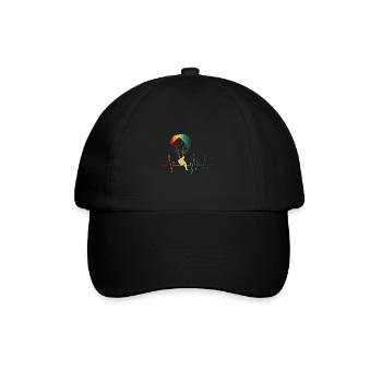 Paragliding paraglider gift - Baseball Cap - black/black - Front