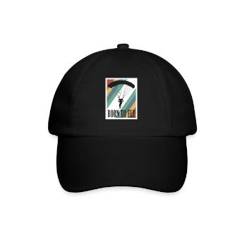 Graphique de parachutiste Born To Fly Cool - Casquette classique - noir/noir - Devant