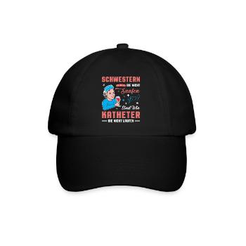 Altenpflegerin Pflegedienst Pflegehelferin Pflege - Baseballkappe - Schwarz/Schwarz - Vorne