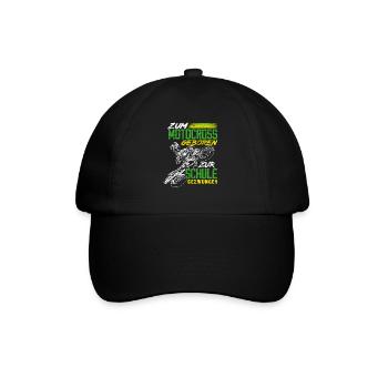 Motocross Schule - Baseballkappe - Schwarz/Schwarz - Vorne