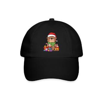 Cadeau de loutre de Noël Tshirt loutre de mer - Casquette classique - noir/noir - Devant