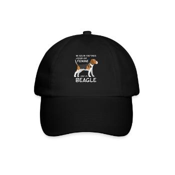Ne sous Estimez jamais Une femme avec Un Beagle - Casquette classique - noir/noir - Devant