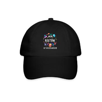 Mein Kostüm ist in der Wäsche Karneval Fasching - Baseballkappe - Schwarz/Schwarz - Vorne