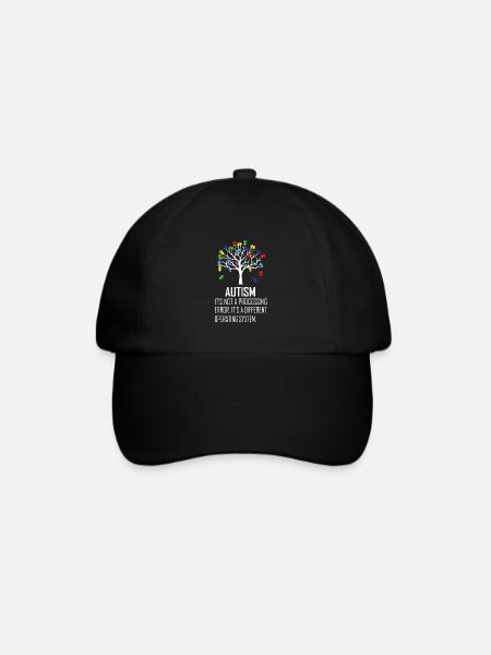 Autism Awareness zeggen - Baseballkasket - sort/sort