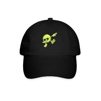Funny Dabbing Tennis Tennis Player - Baseballkappe - Schwarz/Schwarz - Vorne