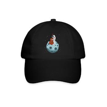 Kontrabass Geschenk Astronaut Big Band Kontrabass - Baseballkappe - Schwarz/Schwarz - Vorne