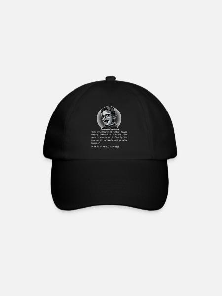 003 Zitat Nikola Tesla scientists think deeply - Baseballkappe - Schwarz/Schwarz