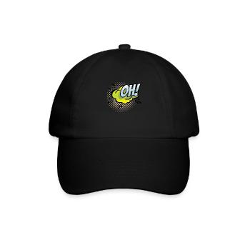 Cool 90s design OH! - Baseball Cap - black/black - Front