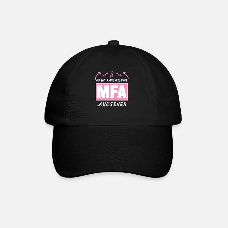 MFA - lustiger Artzhelferin Spruch - Baseballkappe - Schwarz/Schwarz