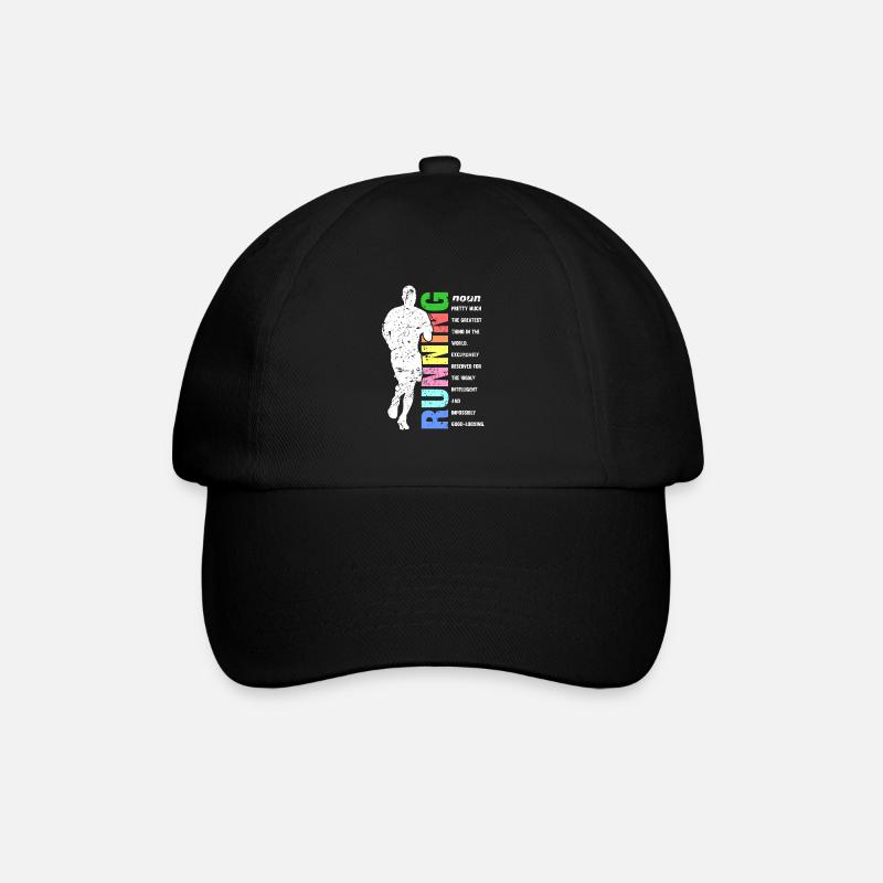 Marathonläufer Geschenk Spaß Läufer Definition Läufer - Baseballkappe - Schwarz/Schwarz