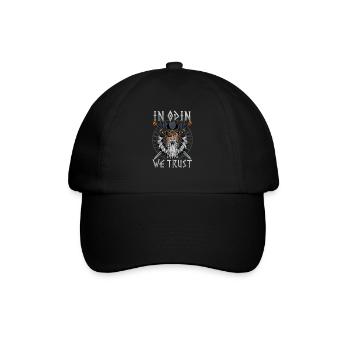 Dans Odin, nous faisons confiance au guerrier de l'épée de la fierté viking - Casquette classique - noir/noir - Devant