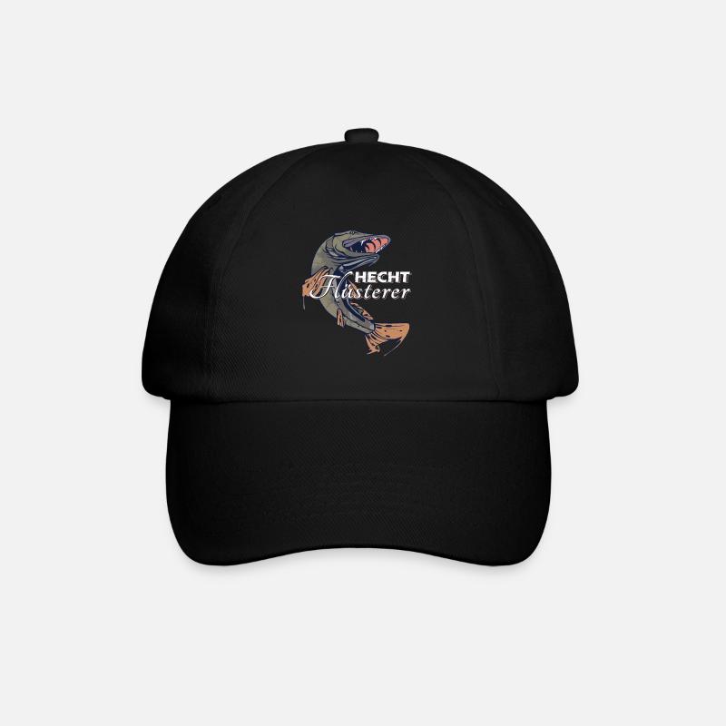 Hecht Angeln - Baseballkappe - Schwarz/Schwarz