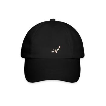 blumen - Baseballkappe - Schwarz/Schwarz - Vorne