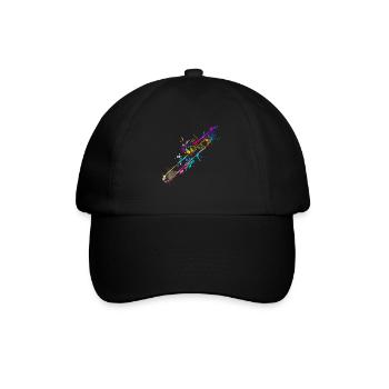 Trombonist | Trombone splash of color gift for - Baseball Cap - black/black - Front