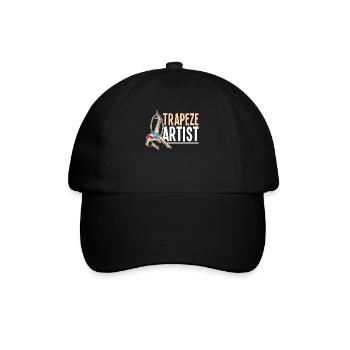 Trapeze Artist Vintage Circus Birthday Costume - Baseball Cap - black/black - Front