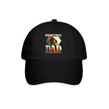 Basketball dad - basketball fathers day - Baseball Cap - black/black - Front