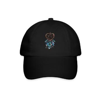 Coeur de capteur de rêves - Casquette classique - noir/noir - Devant