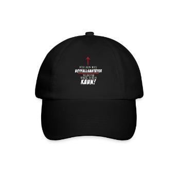Ich bin ein Notfallsanitäter - Baseballkappe - Schwarz/Schwarz - Vorne