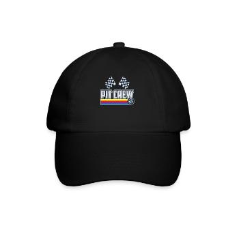 Pit Crew Racing Car Driver Gift Idea Pit Crew - Baseballkappe - Schwarz/Schwarz - Vorne