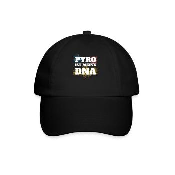 Pyrofreak Pyro ist meine DNA Pyro Fan Feuerwerker - Baseballkappe - Schwarz/Schwarz - Vorne