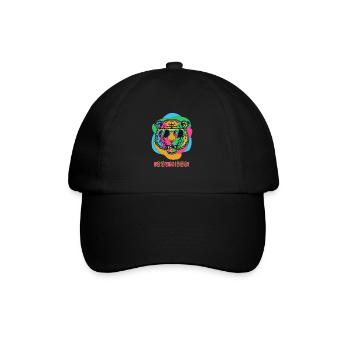 80's Vibes Retro Tiger 80s Vintage Party Cool - Baseball Cap - black/black - Front