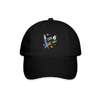 Ich bin schon 6! Spielzeug Kinder Spruch - Baseballkappe - Schwarz/Schwarz - Vorne