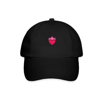 Coeur d'amour chaud flammes cadeau de la saint-valentin - Casquette classique - noir/noir - Devant