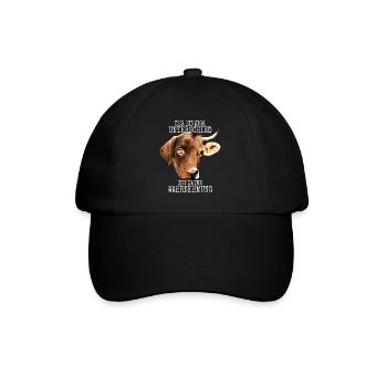 Der Unterschied Ist Deine Wahrnehmung Vegan Hund - Baseballkappe - Schwarz/Schwarz - Vorne