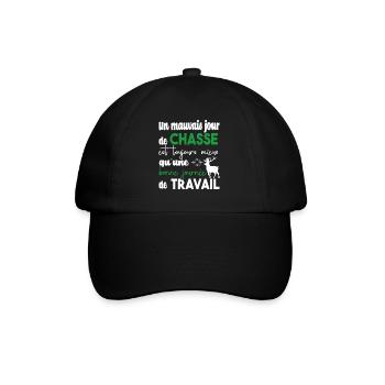 Cadeau chasse chasseur hunter humour - Casquette classique - noir/noir - Devant