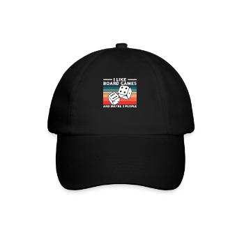 I Like Board Games And Maybe 3 People Funnny Cote - Casquette classique - noir/noir - Devant