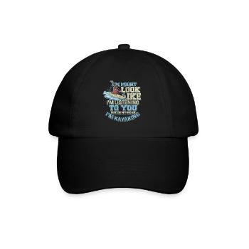 Kayak en eau vive aviron bateau à roue en eau vive - Casquette classique - noir/noir - Devant
