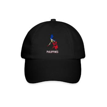 Philippinen - Baseballkappe - Schwarz/Schwarz - Vorne