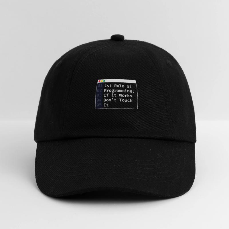 1st Rule Of Programming Programmer Coding Baseball Cap