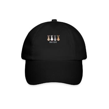 Hase Häschen Squad Lustige Kaninchen Team - Baseballkappe - Schwarz/Schwarz - Vorne