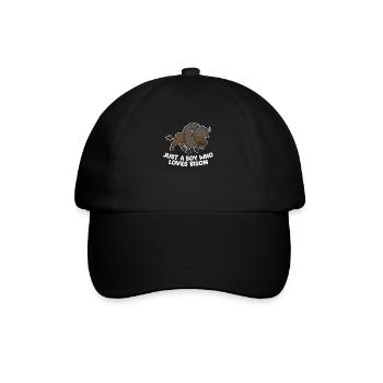 Un seul garçon Qui aime Les Bisons - Casquette classique - noir/noir - Devant