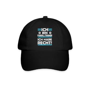 fußballtrainer - Baseballkappe - Schwarz/Schwarz - Vorne
